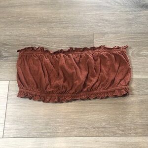 Free People FB Beach Brown Bandeau Womens Size Large